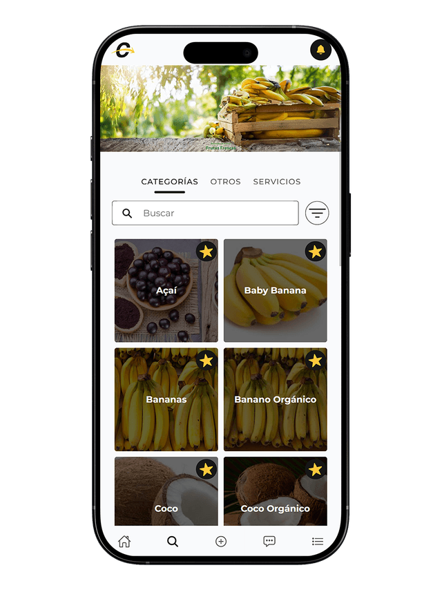 Plataforma que conecta compradores y vendedores del sector comercial UI 1