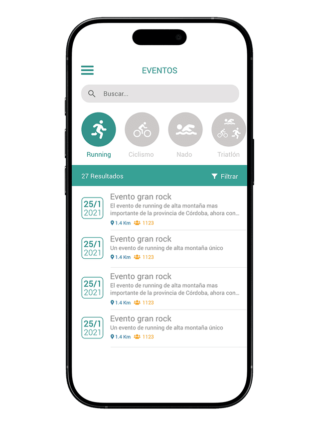 Organizá, entrená y participá en tus carreras favoritas UI 1